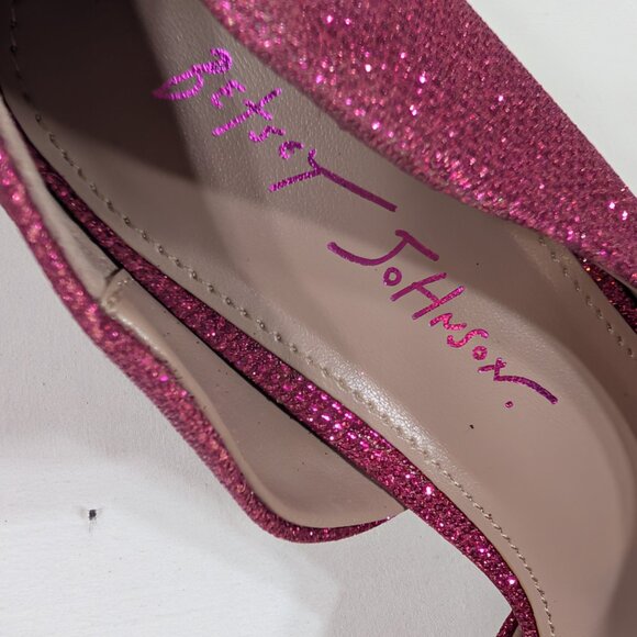 Betsey Johnson Glittery Pink Stilettos - Picture 4 of 5